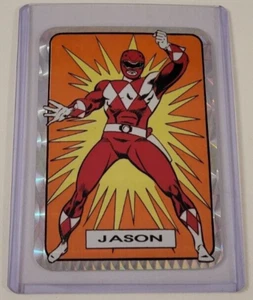 MIGHTY MORPHIN POWER RANGERS Jason 1994 Prism VENDING MACHINE STICKER CARD NM/MT - Picture 1 of 3