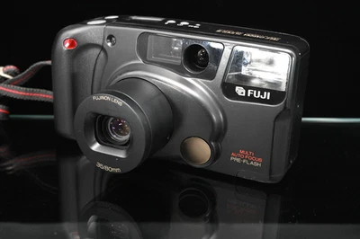Fuji Tele Cardia Super III Film Point & Shoot Camera 35 & 80mm [NEAR MINT] - Image 1 of 4