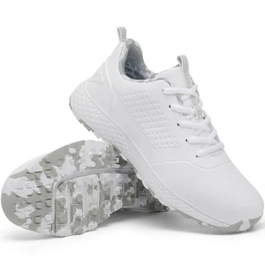 Women Golf Shoes Spikeless Waterproof Golf Sport Sneakers Size5-9.5(White_Gre... - Picture 1 of 7