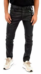 Jeans uomo DIESEL D-Strukt 009DU W32/L32 slim fit elasticizzato lavato zip mosca scuro - Foto 1 di 12