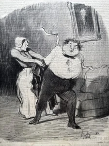Original Lithographie von Honore Daumier #47 aus der Serie Les Bons Bourgeois von 1847 - Bild 1 von 18