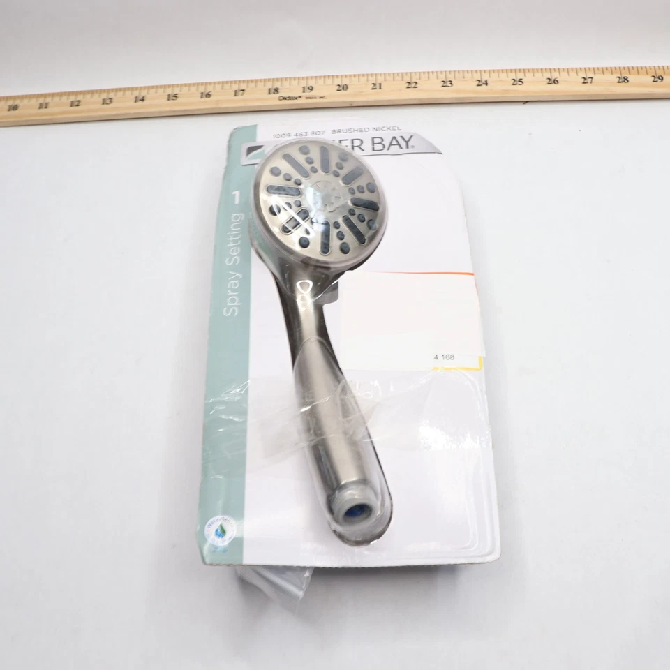 Cabezal de ducha portátil Glacier Bay manguera de acero inoxidable 1 spray 1,8 GPM 3,3" Foto 1 de 4