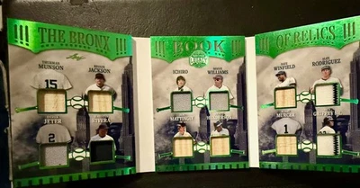 2025 Leaf Bronx Legacy MUNSON JETER RIVERA ICHIRO MATTINGLY ++ Relic Book /5 - Image 1 of 3