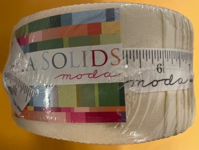 Moda Bella Solids Jelly Roll 20-2.5" x 42" Fabric Strips 9900JR-11. (A) - Image 1 of 3