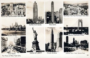 NEW YORK CITY - Many Scenes Real Photo Postcard rppc - Picture 1 of 2