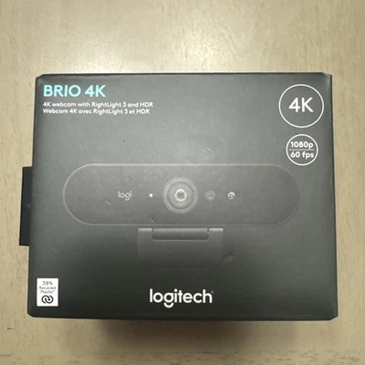 New Logitech Brio 4K Webcam-60fps-4096 X 2160 Video-Auto-Focus 5X Digital Zoom - Image 1 of 4