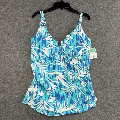 Camiseta Tankini Sunsets Zuri V-Wire para Mujer 36DD Barra de Arena Costilla Sea Breeze Nueva con Etiquetas Foto 1 de 4