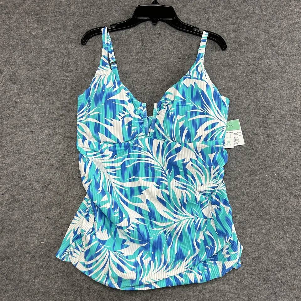 Camiseta Tankini Sunsets Zuri V-Wire para Mujer 36DD Barra de Arena Costilla Sea Breeze Nueva con Etiquetas Foto 1 de 4