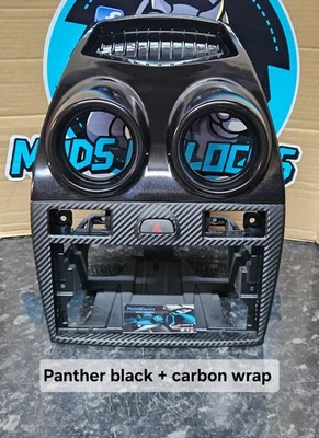 Ford Fiesta MK6 06-08 Centre Console Stereo Surround BLACK + CARBON - Image 1 of 3