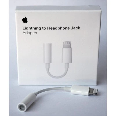 Authentic Apple Lightning to Headphone 3.5mm Jack Adapter - White MMX62AM/A - Image 1 of 4