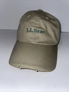 LL Bean Hut Kappe Leder Strapback hellbraun hell auf Krempe - Bild 1 von 9