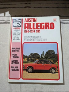 Austin Allegro 1500 1750 OHC Workshop SP Manual No 51 - 1973 to 1978- VNC - Picture 1 of 4