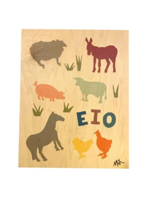 Nuevo Uhak Old McDonald Farm 16x20 arte de pared sala de juegos infantil Foto 1 de 4