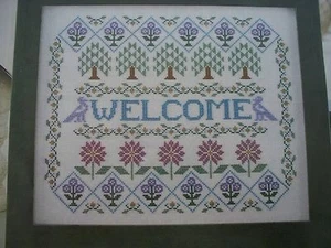 WELCOME Home Sampler OOP Cross Stitch PATTERN (G) - Picture 1 of 1