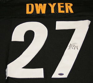 JONATHAN DWYER Signed Pittsburgh Steelers Black Jersey Auto Size 44 GTSM Holo