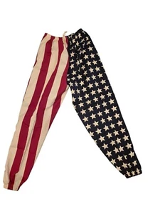 American Flagwear USA VTG 100% Cotton Jogger Style Pants Unisex sz M Patriotic - Picture 1 of 6