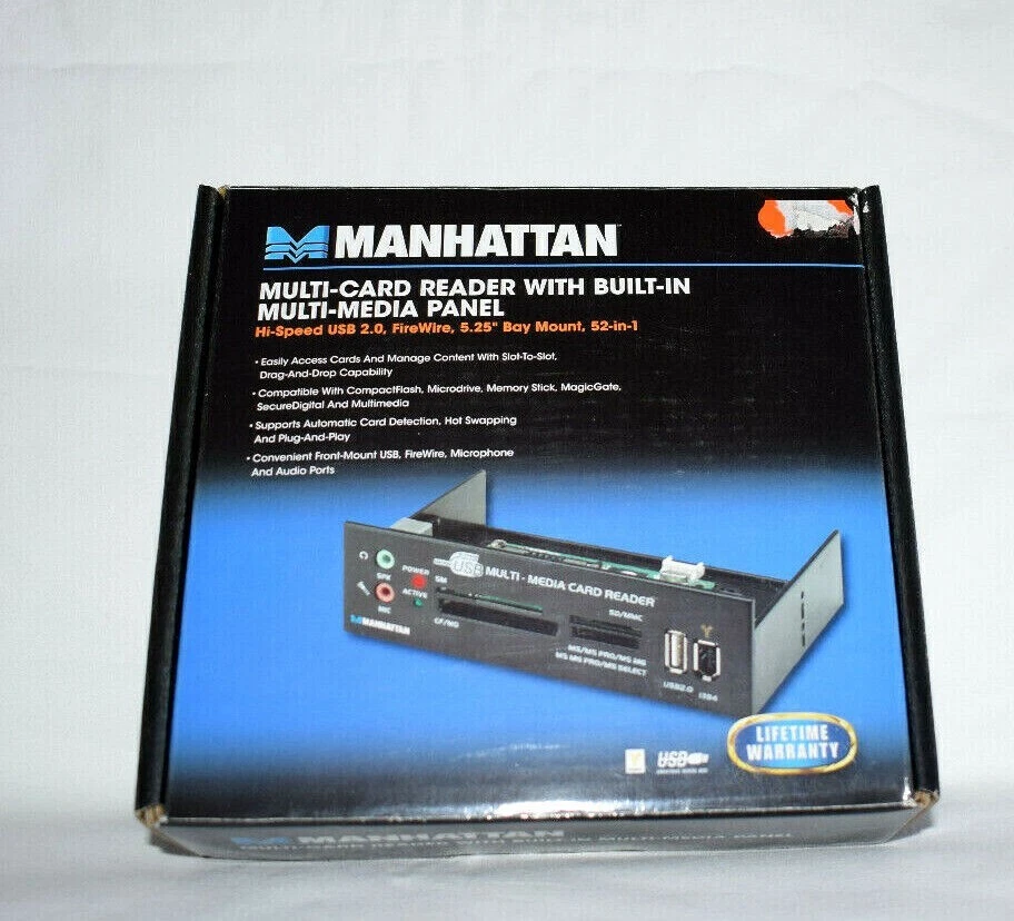Multi-Card Reader with Built-In Multimedia Panel MANHATTAN - Immagine 1 di 1