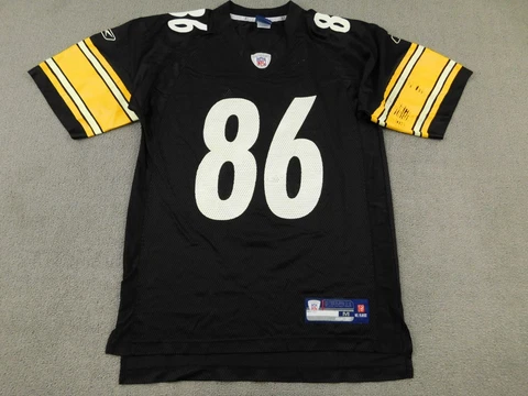 Pittsburgh Steelers Jersey Men Medium Black Hines Ward #86 Reebok NFL On Field Cover