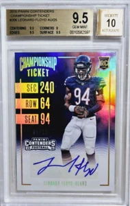 2016 Panini Contenders Leonard Floyd Rookie Card Auto /25 RC BGS 9.5/10 Gem Mint - Picture 1 of 2