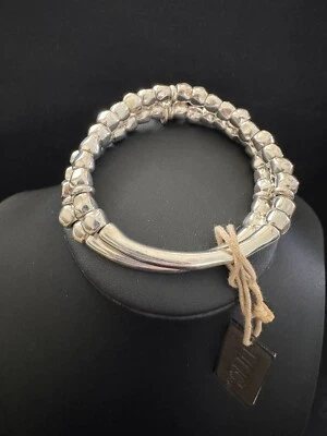 Auténtico brazalete elástico doble fila Uno De 50 pequeño - mediano nuevo con etiquetas $145 Foto 1 de 4