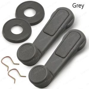 For Mitsubishi Cyclone L200 Lancer 1986 05 Pair Gray Windows Crank Handle - Picture 1 of 8