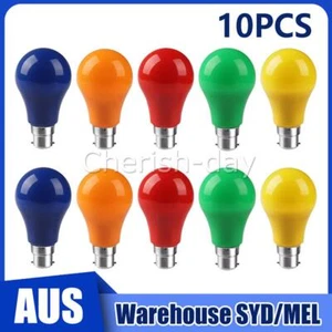 10X Mixed Coloured Light Globes Bulbs Lamps Party Festoon Bayonet B22 Lamps NEW - Picture 1 of 6
