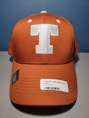 Cautivador Tocado NCAA Texas Longhorns Curvo Bill Ajustable Equipo Sombrero Foto 1 de 4