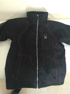 SPYDER Black Sport Winter Ski/Snowboard Jacket Kids 18 Waterproof/Breathable - Picture 1 of 12