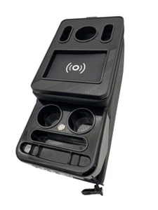 Mittelkonsole für Mercedes Vito W447 +Induktion Schwarz glanz RGB LED +Multi USB - Bild 1 von 12