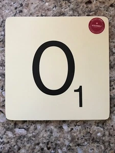 Wild & Wolf Brand Letter “O” Scrabble Licensed Trivet Hot Plate Cork Backing 9” - Picture 1 of 4