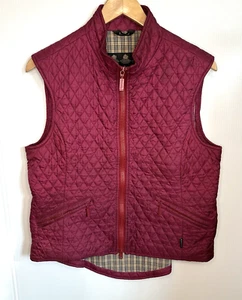 Barbour Chaleco Vintage Rosa Oscuro Diamante Acolchado Cremallera Senderismo Chaqueta Para Mujer Talla 8- - Imagen 1 de 10