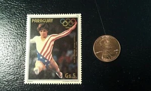 Mary Lou Retton 1984 Paraguay Perforated Stamp Olympics USA GOLD Gymnastics - Picture 1 of 1