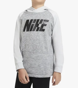 Nike Boyes DRY-FIT Pullover Grey fleece Hoodie Jersey Lightweight Comfort CV5481 - Picture 1 of 12