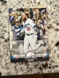 2018 TOPPS SERIES 2 TOPPS SALUTE INSERT CARD LA DODGERS JUSTIN TURNER #S-100 - Picture 1 of 1