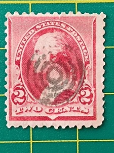US stamp 1890, Sc A61, #220v, 2c used, Cap (VAR.) on Right 2 - Picture 1 of 11