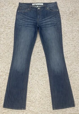 Pantalones de mezclilla Charlotte Russe para mujer talla 10 largos todos los días corte boot elástico azul (32x34) Foto 1 de 4