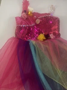 Barbie Principessa Fantasia Just Play Costume Bambina Taglia 4-6X Arcobaleno - Foto 1 di 4