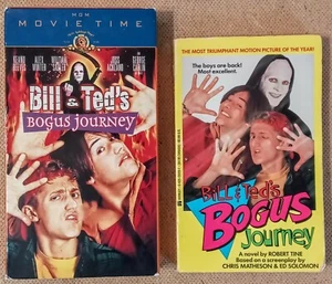BILL AND & TED'S BOGUS JOURNEY Lot Excellent Adventure VHS & Book Keanu Reeves - Picture 1 of 4