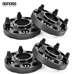 BONOSS 4pc 25mm for Ford Mustang 5x114.3 CB70.5 M14x1.5 Studs Nuts Wheel Spacers - Picture 1 of 22