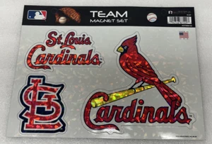 St. Louis Cardinals 3 piece team magnet foil enhanced made in USA - Picture 1 of 3