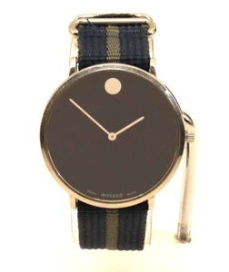 Orologio da polso uomo Movado ultra sottile 40 mm quadrante blu quarzo acciaio inox #68 - Foto 1 di 12