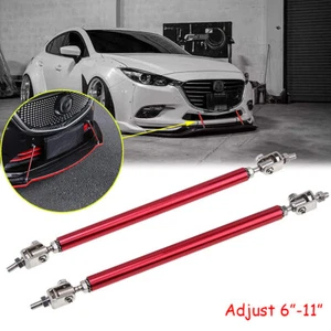 Barra de soporte de barra de puntal divisor de labios parachoques delantero ajustable para Mazda Honda - Imagen 1 de 8
