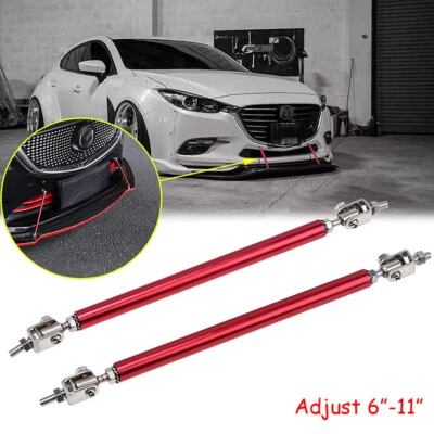 Adjustable Front Bumper Lip Splitter Strut Rod Tie Support Bars For Alfa Romeo - image 1 of 4