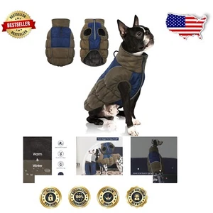 Winterjacke für mittlere Hunde - wasserdichter Stoff mit Reflex- und Fleecefunktionen - Bild 1 von 9