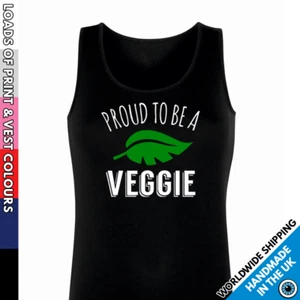 Chaleco Vegetal Orgulloso para Damas • Top Sin Mangas Niñas Veganos Animales Amantes Chalecos Sin Carne - Imagen 1 de 6