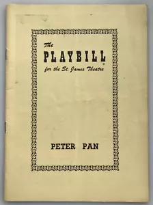 Playbill Peter Pan 1950 Boris Karloff Jean Arthur St. James Theatre Broadway NYC - Bild 1 von 7