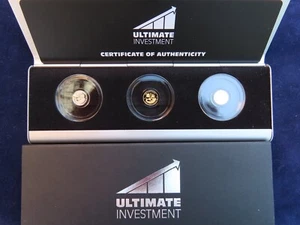 Solomon Islands Ultimate Investment Panda 2018 Gold Platin Silber 3 x 0,50 Gramm - Bild 1 von 6