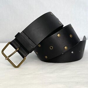 Gap Womens Wide Belt Small Petit More Like Medium Black Studded Genuine Leather