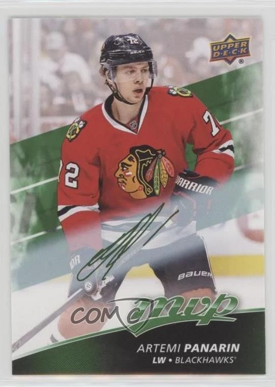 2017-18 Upper Deck MVP Green Script Artemi Panarin #184 - Image 1 of 2