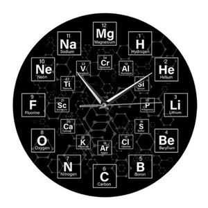 Periodic table clock laboratory decorative wall clock home decorative wall clock - Picture 1 of 6